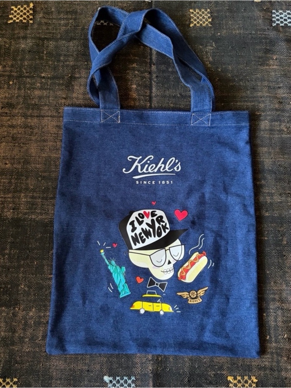 NWOT Kieh'ls Mr. Bones Denim Tote